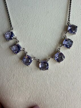 Vintage Swavorski Lavender Crystal Necklace
